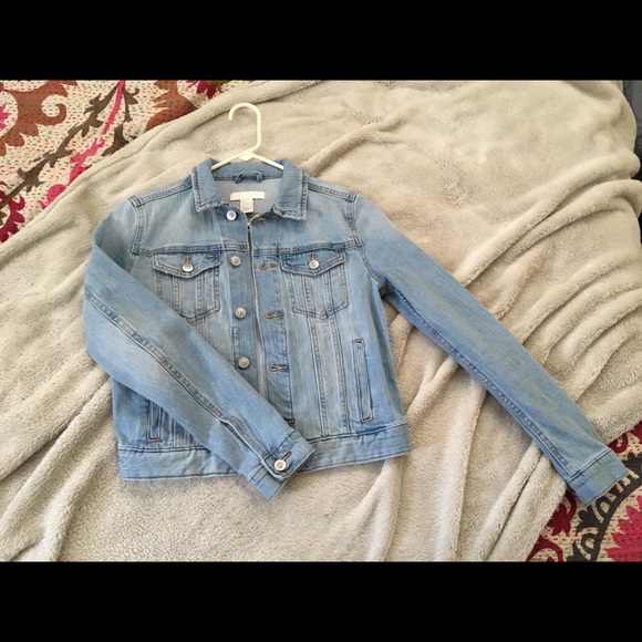 h&m light blue denim jacket